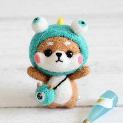 China Manual puzzle factory direct sales environmental protection material wool felt plush diy material doll for sale