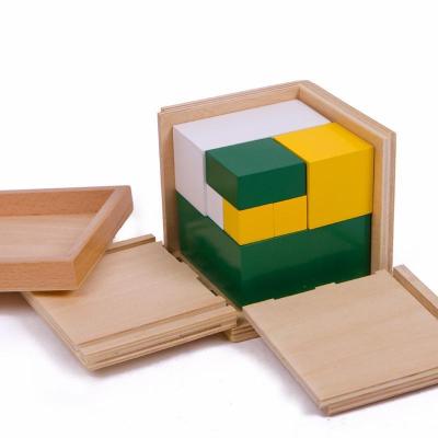 China First Teaching Aid Montessori Manual Education Sensory Puzzle Mathematics 2 Periods Children Education Building Blocks Wooden Toys for sale