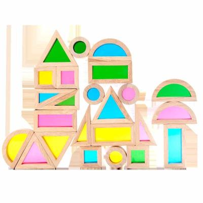 China Kindergarten Enlightenment Toys Creative Building Blocks Assembling Variety of Colorful Acrylic Children's Manual Puzzle for sale