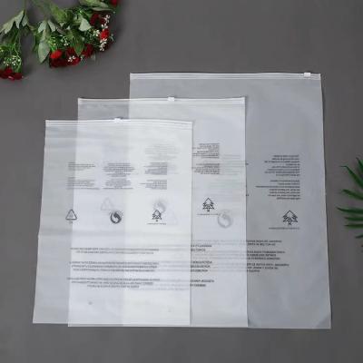 China Recyclable Eco Friendly Zipper Resealable Clothes Packaging Frosted EVA Plastic Ziplock Bag for sale