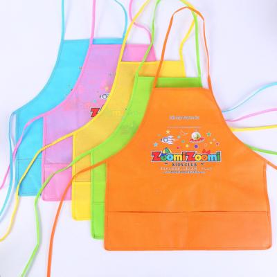 China Eco-friendly and economical home DYI children's apron copy non-woven apron oil shirt non-woven hotpot restaurant apron for sale