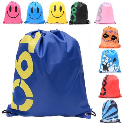 China Eco Friendly And Economic Hot Promotional Eco Friendly Waterproof Custom Drawstring Bag Logo Polyester Bag for sale