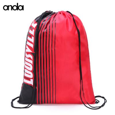 China Eco-Friendly and Economic Promotional Waterproof Sports Gym Customize Polyester Drawstring Gym Bag Sports Drawstring Bag for sale