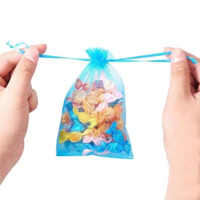 China Eco-Friendly And Economical Favor Pouches Gift Jewelry Drawstring White Organza Gem Bags for sale