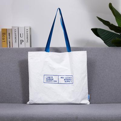 China Eco-Friendly LOGO Printed Eco Reusable Antifungal Custom Gift Products Shopping Bag Dupont Waterproof Paper Tyvek Tote Bag for sale