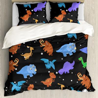 China New Cartoon Anti-Static Dinosaur Prints King Size Bedding Set Cotton Bedspread Wholesale Duvet Cover Bedding Sets Comforter Cover Bedding Set for sale