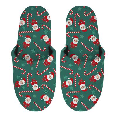 China Hot Fashion Trend Christmas Slippers Fur Winter Sandals Sublimation All Over Printing Christmas Mask Wholesale&Dropship Shoes Indoor Cute Snowman for sale