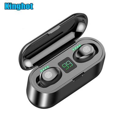 China Mini Headband Earbuds f9 TWS 5.0 Radio Earbuds Earphone With 2000mAh Sports Gaming Charging Headset With LED Display Earphone for sale