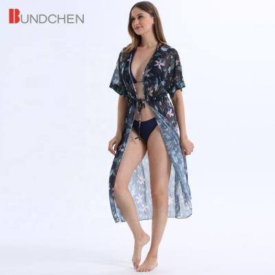 China Wholesale Breathable Sexy Beach Cover Up Print Bikini Cover-UPS Female Beachwear Women Beach Wear Swimsuit Cover Up Black for sale