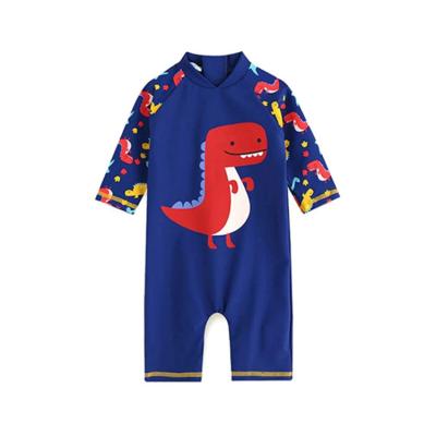 China 2022 New Children's Cartoon Small Breathable Adorable Custom Made Dinosaur Printing One-Piece Swimsuit for sale