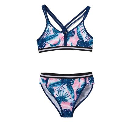 China 2022 Breathable Chic Factories Printing Sexy Skin-friendly Bikini Swimwear Fabric Double Striping Toddler Swimwear for sale