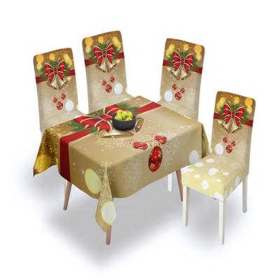 China Wholesale Design Rectangular Polypropylene Spunbonded Christmas Tablecloth Anti-static For Home Decoration for sale