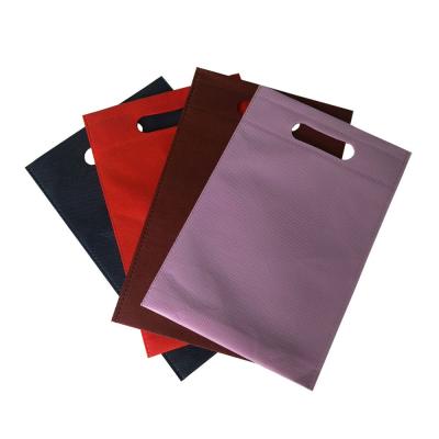 China Waterproof Custom Designs Print Eco-Friendly Die-Cut Nonwoven Shopping Bags, D Cut Nonwoven Marketing Totes Bag for sale