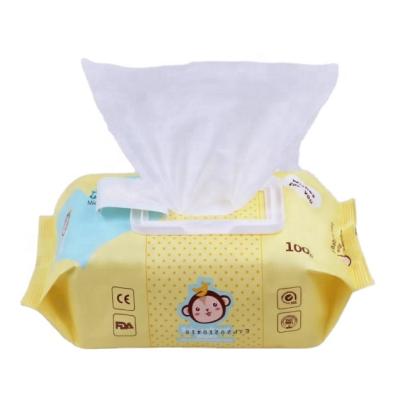 China Food Grade Spunlace Eco-Friendly Nonwoven Baby Cleaning Wipes OEM Free Sample Wet Baby Pacifier Wipes Hypoallergenic for sale