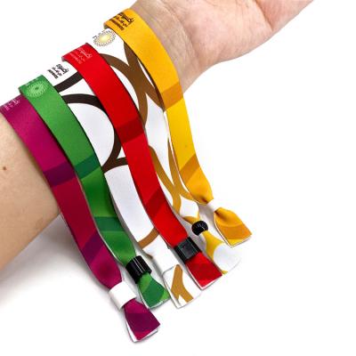 China Cheap casual/sporty festival cloth wristbands promotion polyester fabric custom printing wristband for event for sale