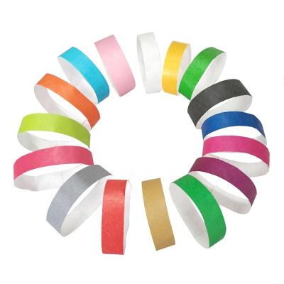 China Customized waterproof bracelet Eco-friendly/waterproof/disposable tyvek wristband unisex single use wrist band paper tape for sale