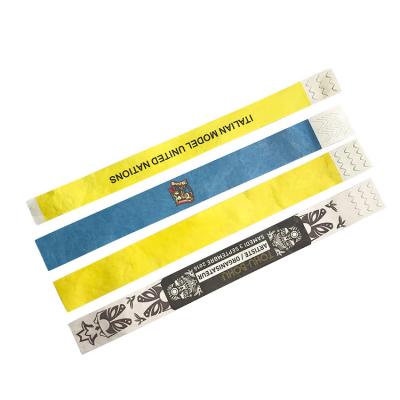 China Disposable custom printable tyvek wrist bands sports events one use paper wrist band eco-friendly / waterproof wrist band with logo for sale