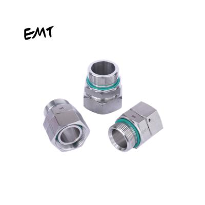 China Yimiante hydraulic adapter fittings bsp thread with captive seal to 24 degree female cone o-ring seal adapter fittings metric for sale