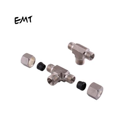 China 304 Male Stainless Steel Ferrule Union Press Fittings Metric Male Way Welding Type Compression SS 304/316 Bite Connector for sale