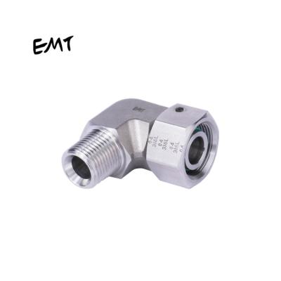 China 304 or 316 stainless steel or carbon steel stainless steel npt bsp hot selling pipe fittings 90 degree swivel elbow for sale