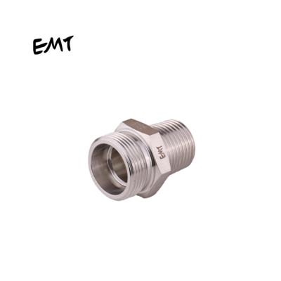 China NPT Straight Male NPT Tube Hydraulic Pipe Nipple Fittings Metric Type Yimiante Thread Bite Fittings for sale