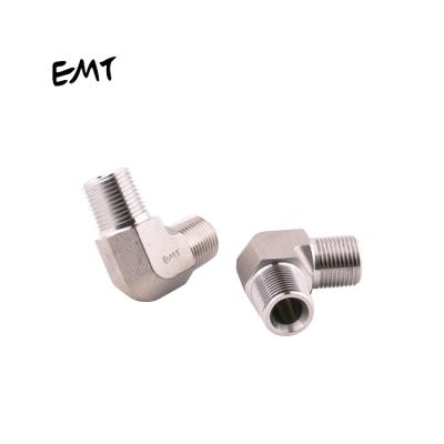 China 304 Bsp Stainless Steel Male Thread Pipe Fittings Elbow Stainless Steel Quick Transition Hydraulic Joint for sale