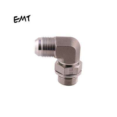 China 304 stainless steel high precision JIC bsp elbow flare male thread fit adjustable hydraulic adapter for sale