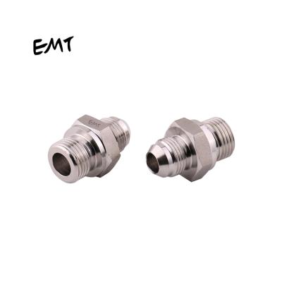 China China 304 stainless steel low price JIC metric bsp male with O-ring 74 degree cone hydraulic striaight adapter for sale