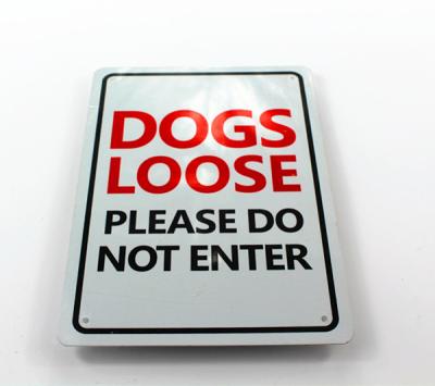 China Europe Custom Factory Price 0.6 Mm Aluminum Door Warning Sign for sale