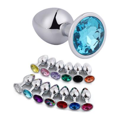 China Wholesale Free Sample Man Wholesale Free Sample Set Stainless Steel Metal Adult Sex Toys Crystal Jewelry Pink Women And Sizes Adult Sex Toys For Woman Butt Anal Plug for sale