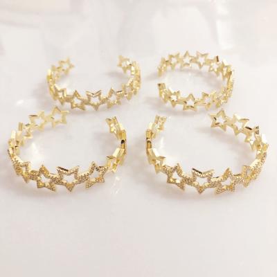 China FASHIONABLE Wholesale CZT844 Micro Pave CZ Star Bangle Bracelets Fashion Zircon Charm Jewelry Bracelets for sale