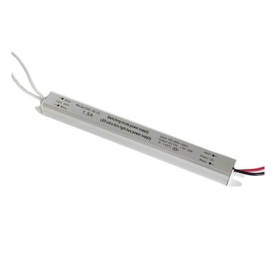 China Aluminum case led switching power supply dc 12v 1.5a 18w ultra slim led driver 24v 0.75a lighting box power supply for sale