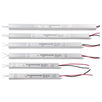 China Aluminum case hot selling BIS certification ultrathin led light box transformer 220v to 12 v slender strip ultra-slim power supply for sale