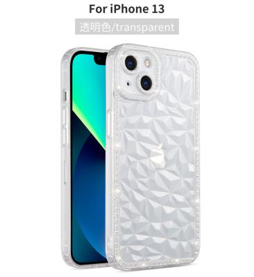 China Diamond Grain Cell Phone Case TPU Shockproof Transparent Soft Phone Cover For Iphone 7 XR XS max 11 12 13 pro max for sale