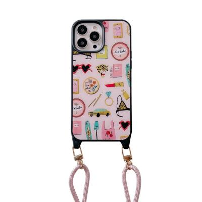 China Shockproof Straps Lanyard Phone Case For iphone 13 xs pro max xr 11 12 pro max cute girls phone case for iphone 12 pro max for sale