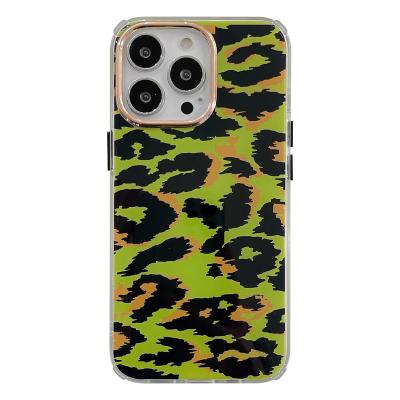 China Fluorescent Color Leopard Print Shockproof Phone Case For iphone 13 Pro New Max Phone Cover For iphone 11 12 XS XR 78Plus for sale