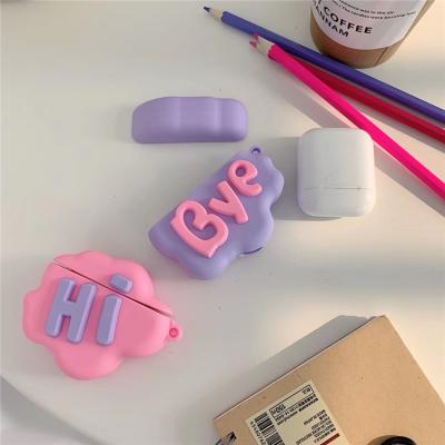 China Cute Cartoon 3D Letter Design Earphone Headphone Accessories Silicone Case for Airpods for sale