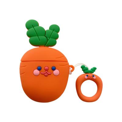 China Cute funny cartoon rabbit carrot silicone case for airpods BIA559 for sale