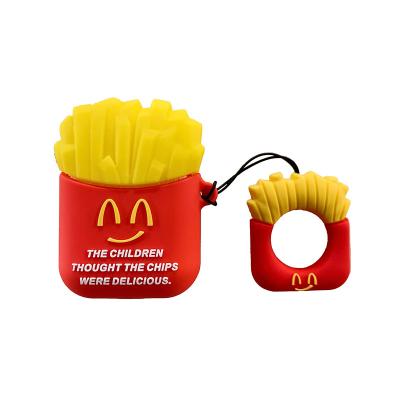 China Best Quality Cute Ring Burgers Fries Silicone Case For Airpods Anti Scratch Cover Device Waterproof Case for sale