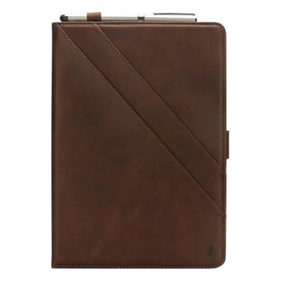 China Multi Functional Kickstand Dual Kickstand PU Solid Color PU Brown Black Tablet Cover With Card Holder For iPad Air 2 Pro 9.7