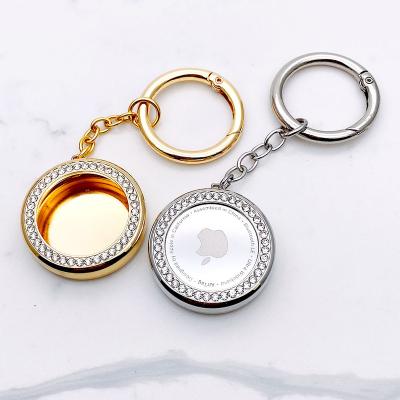 China New High Quality Shockproof Diamond Rhinestone Alloy Metal Case Cover Buckle Sleeve For AirTag for sale