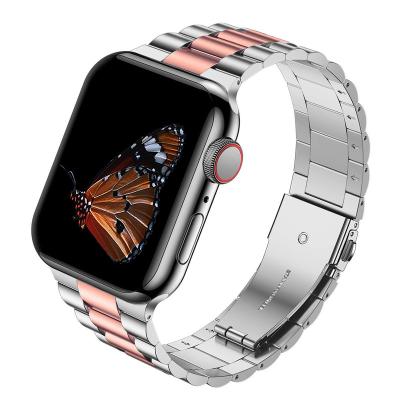 China New Stainless Steel Stainless Steel Metal Watch Bands Strap Strap For Apple Watch 123456 38 40 42 44MM for sale