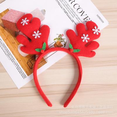 China Fabric And Plastic Reindeer Antler Headband For Party Use Customer Design Headband for sale