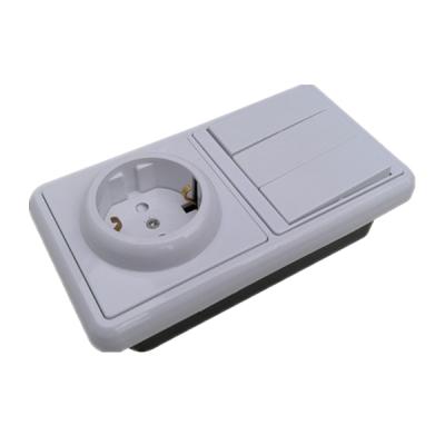 China (YK1903) recessed three-button switch with socket (16A, 250V) YK1903 for sale