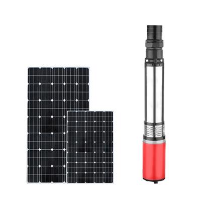 China High Efficiency High Pressure 300W Volts 48 1.5 Inch Stainless Steel DC Solar Submersible Deep Well Pump for sale