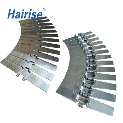 China Sale Hairise 981T Stainless Steel Flat Surface Wear Resistant Transition Top Chain For Beverage Industry for sale