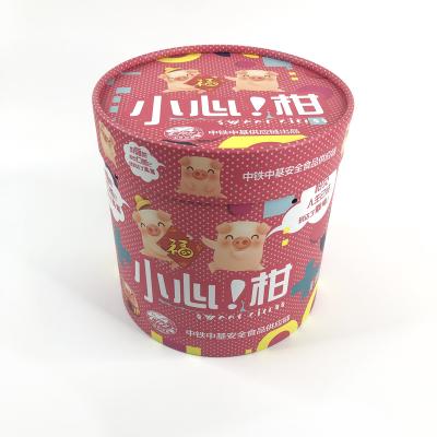 China Recyclable Colorful Round Soft Paper Box Citrus Box Soft Paper Storage Box for sale