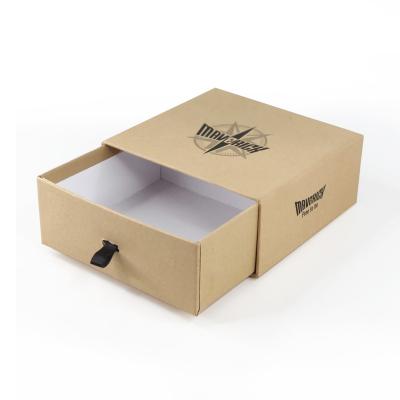 China Handmade High Quality Kraft Drawer Box Custom Shopping Box for sale