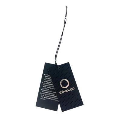 China Wholesale Custom Paper Swing Hang Tag Logo Viable For Apparel for sale