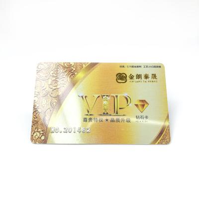 China Advertising Custom Luxury VIP PVC Card With Embossing Number for sale